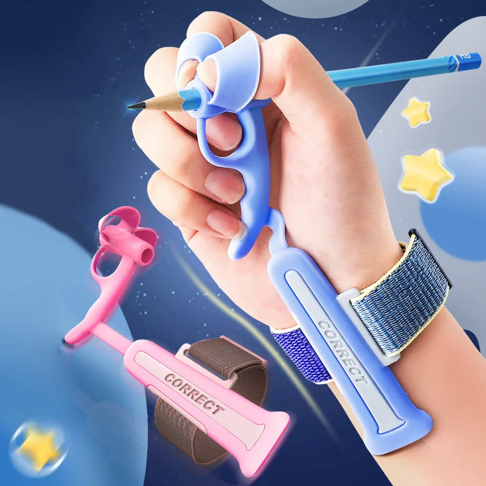 Foto produk Grip Pensil Silikon 5 Jari untuk Anak (Universal, Panjang Dapat Disesuaikan)