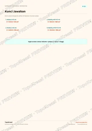 Cuplikan preview halaman 3 worksheet Volume Bangun Ruang — resolusi rendah bertanda air, bukan file final