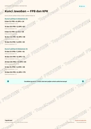 Cuplikan preview halaman 4 worksheet FPB dan KPK — resolusi rendah bertanda air, bukan file final