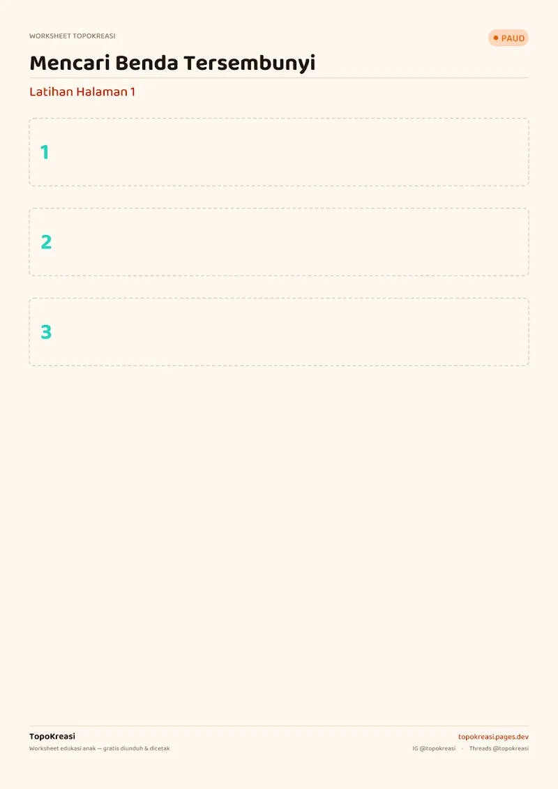 Preview worksheet Mencari Benda Tersembunyi
