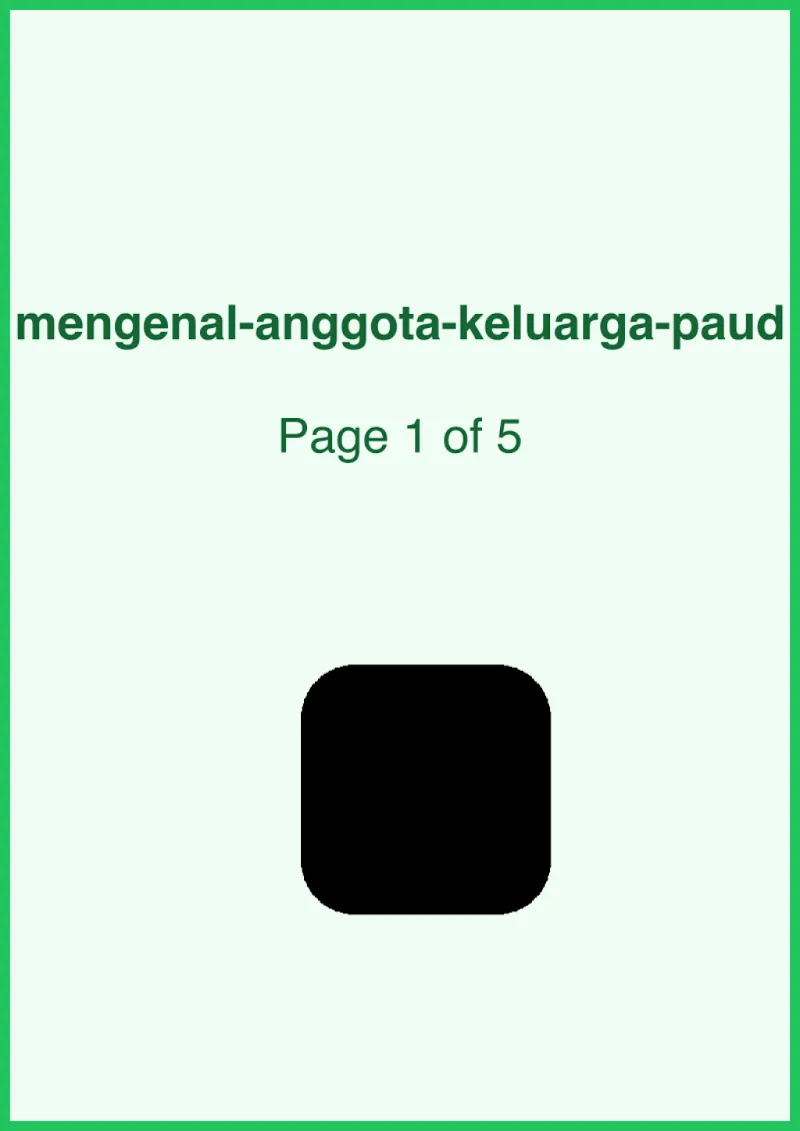 Preview worksheet Mengenal Anggota Keluarga Paud