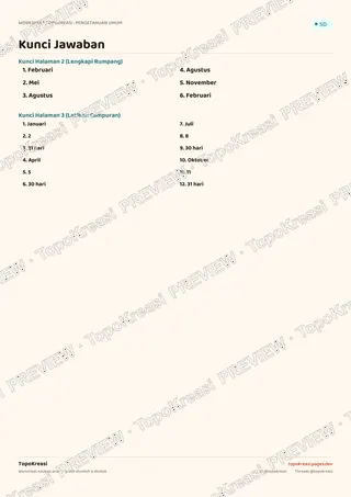 Cuplikan preview halaman 4 worksheet Mengenal Bulan dalam Setahun — resolusi rendah bertanda air, bukan file final