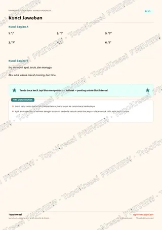 Cuplikan preview halaman 3 worksheet Mengenal Tanda Baca Dasar — resolusi rendah bertanda air, bukan file final