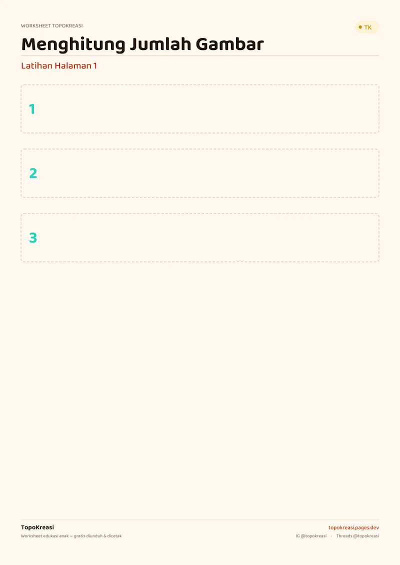 Preview worksheet Menghitung Jumlah Gambar