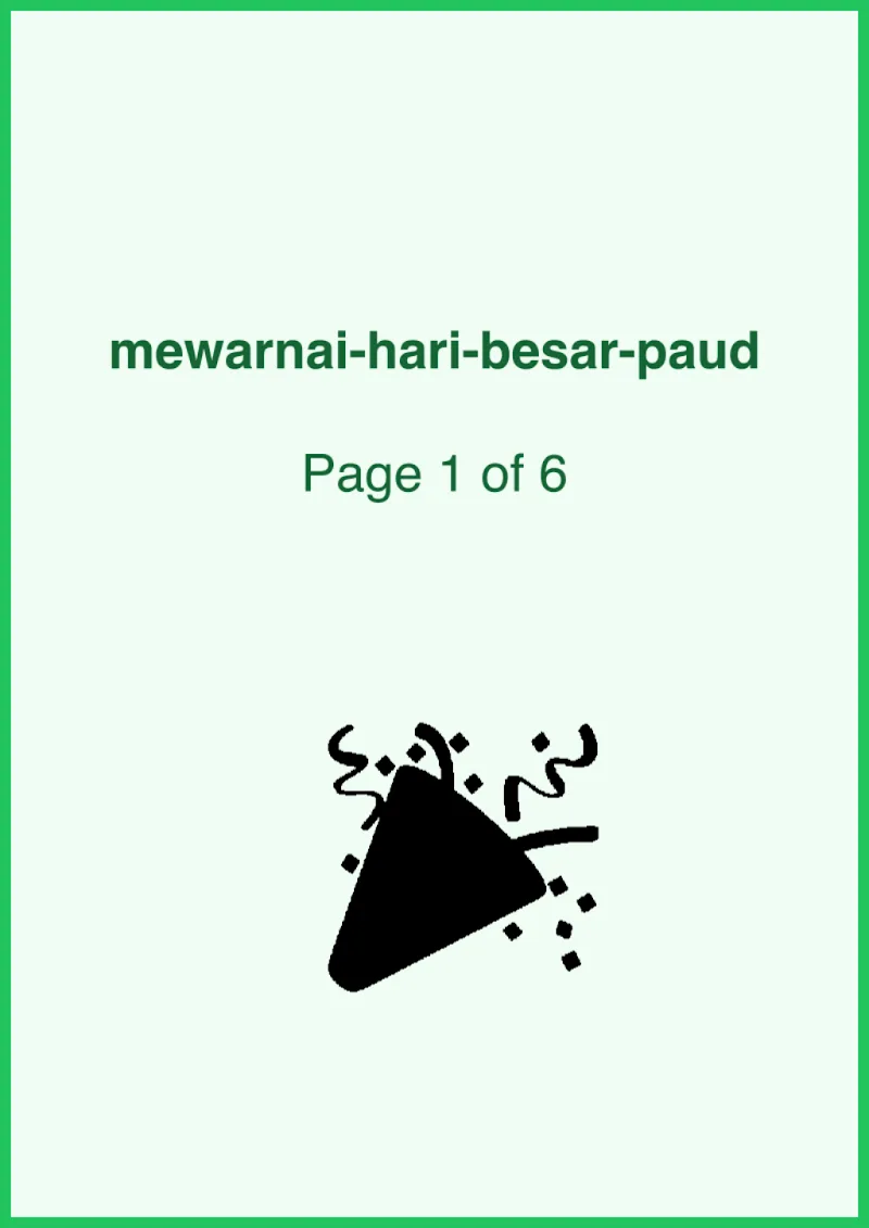Preview worksheet Mewarnai Hari Besar Paud
