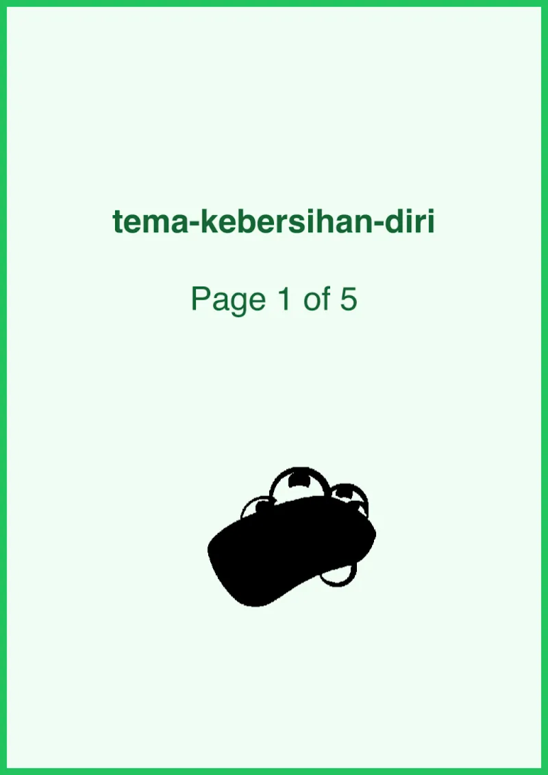Preview worksheet Tema Kebersihan Diri